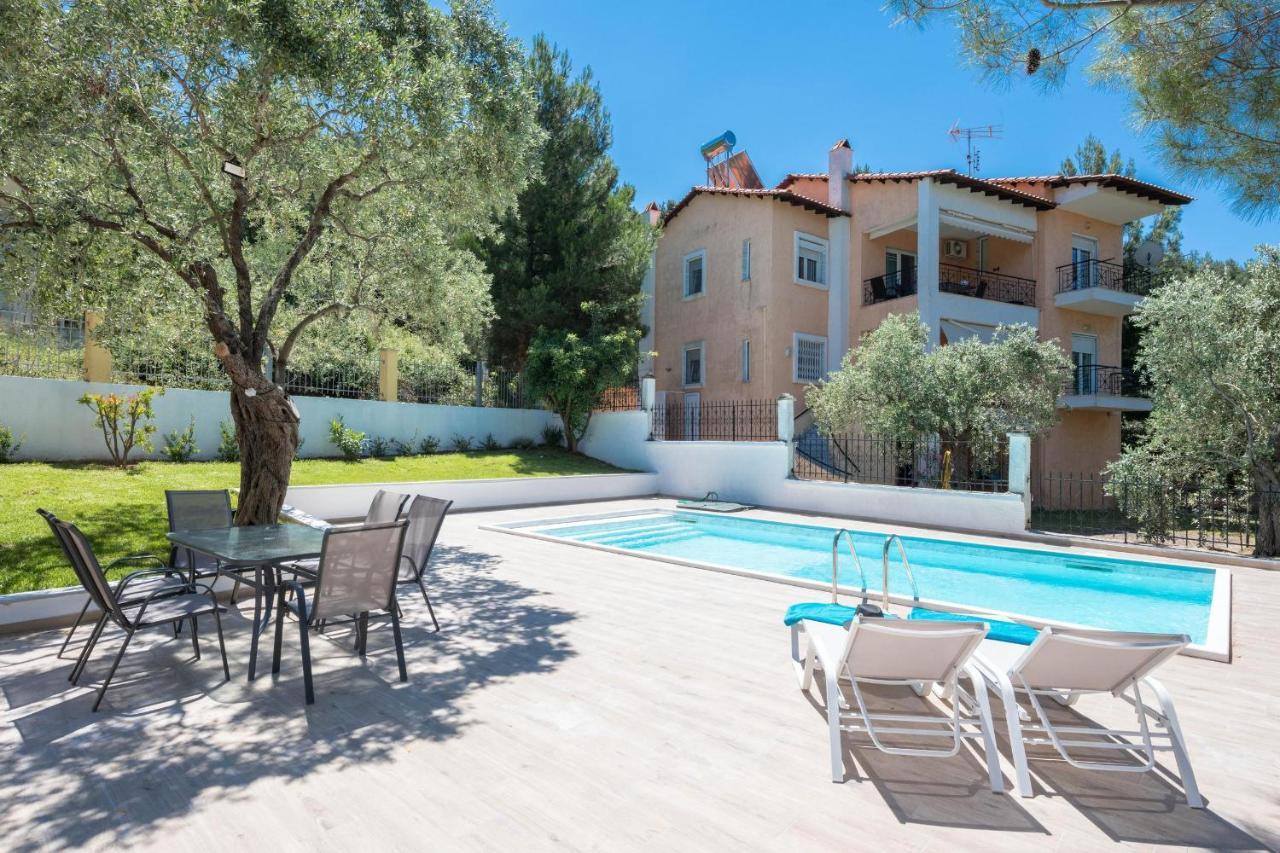 Louloudis Pool Villa Skala Rachoni  Zewnętrze zdjęcie